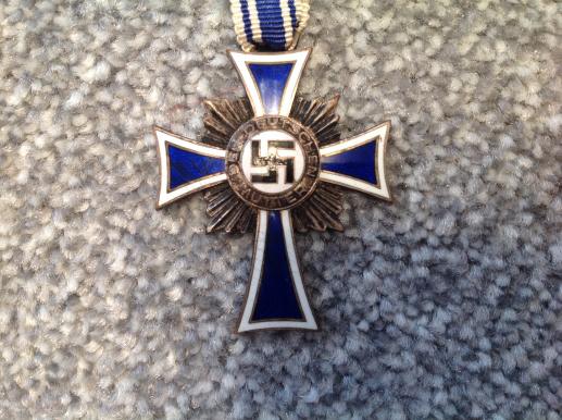 Third Reich Mothers Cross in Silver -ehrenkreiz der Deutschen Mutter Zweite Stufe