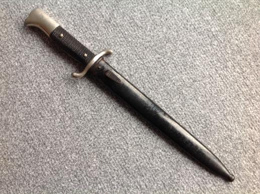 German WW2 Rare Distributor marked Long Firemans Dress Bayonet