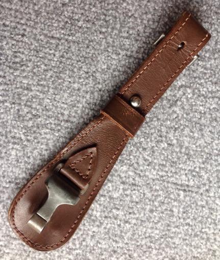 Brown Leather Teardrop Hanger