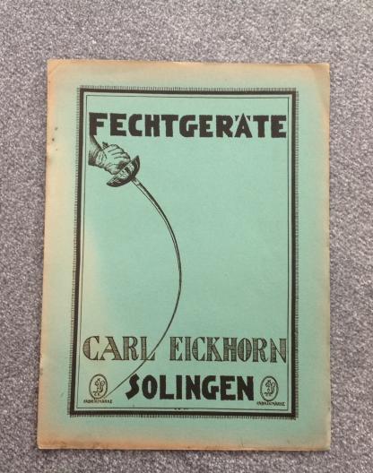 Carl Eickhorn Fencing Catalogue