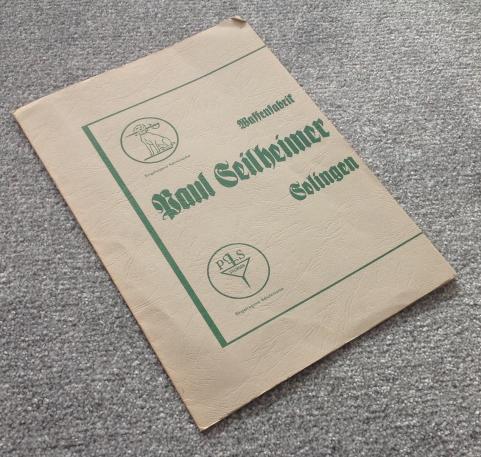 Paul Seilheimer Sales Catalogue