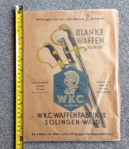 Third Reich WKC Paper Advertising Page