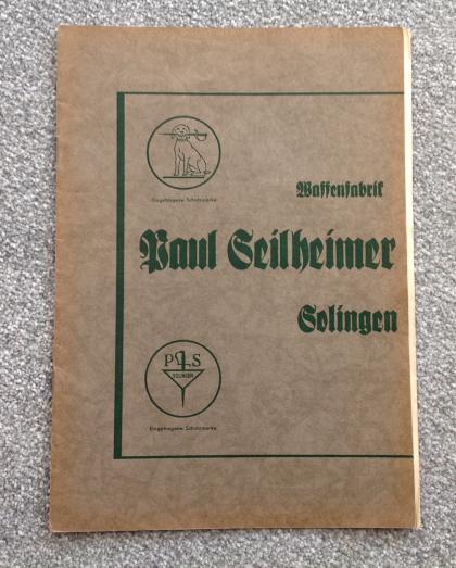 Third Reich Paul Swilheimer Catalogue/Price List