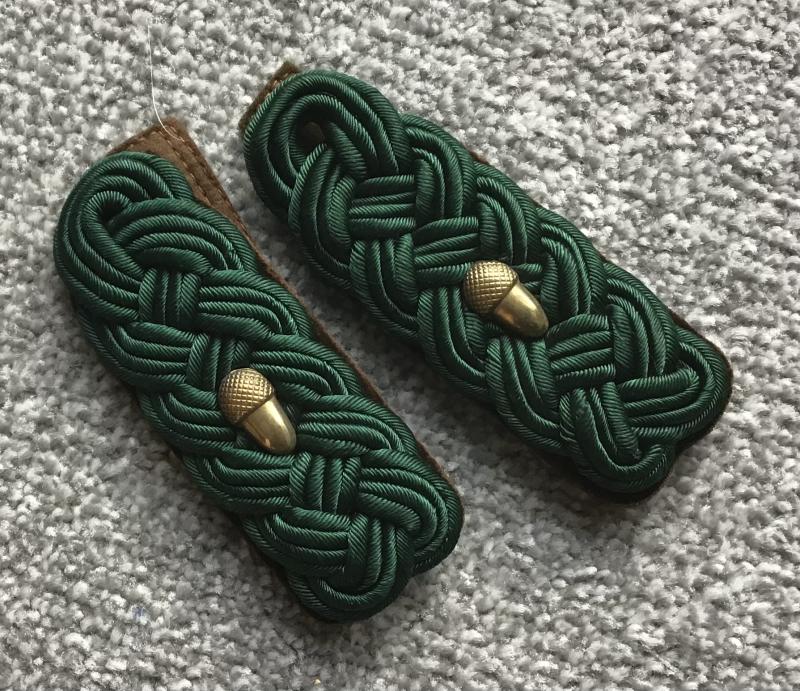 Third Reich Forestry Service Shoulder Boards