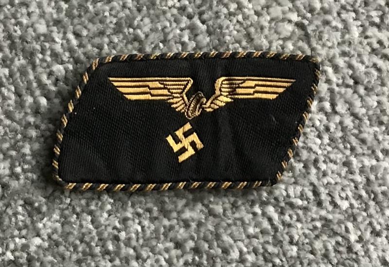 Third Reich Reichsbahn Collar Tab