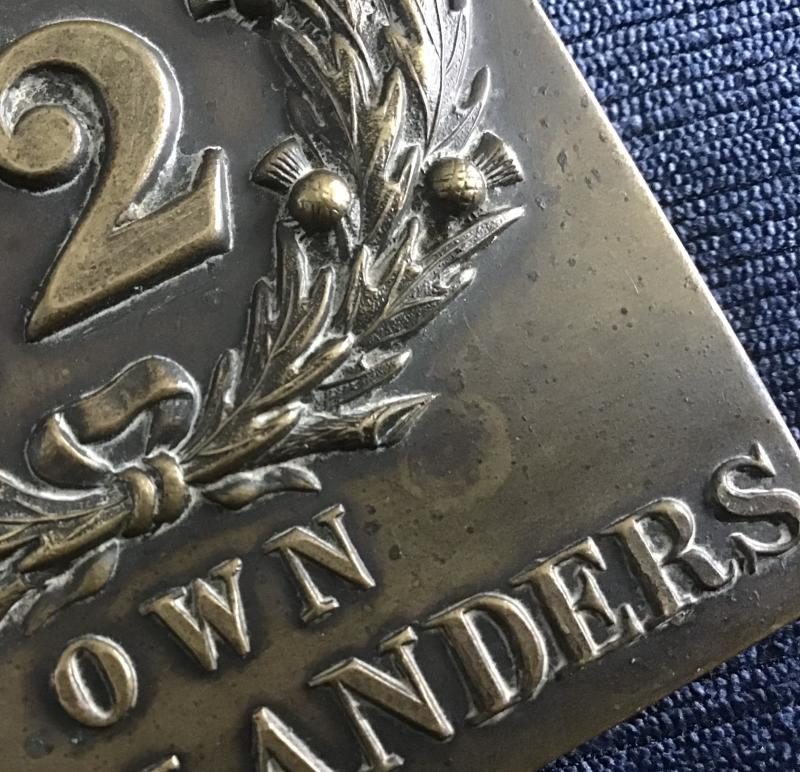 72nd Regiment Duke Of Albany’s Cross Belt Buckle WW1