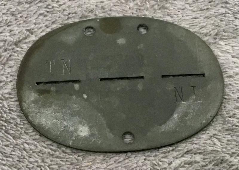 Third Reich TENO Members Dog Tag