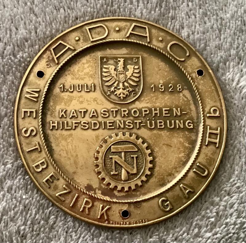 Third Reich A.D.A.C. Plaque