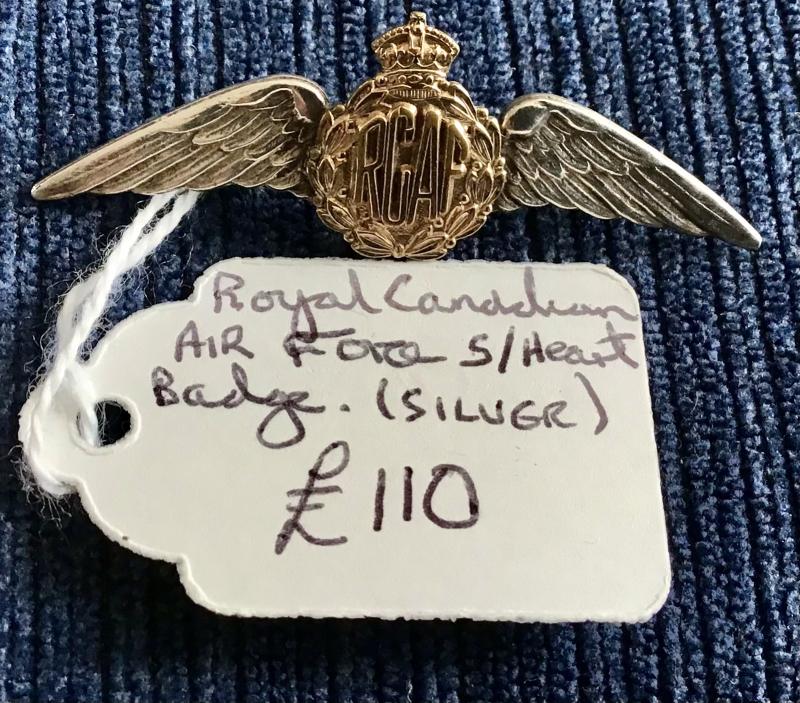 Vintage Royal Canadian Air Force Sweetheart Badge